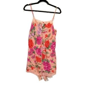 VICTORIAS SECRET peach floral romper